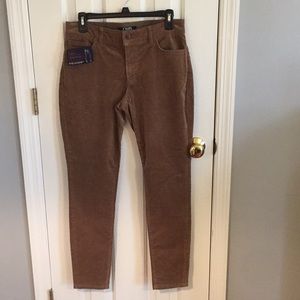 Chaps corduroys 6R 29” inseam dark khaki, elastic